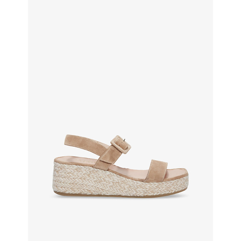 The White Company Contrast-wedge suede espdarilles