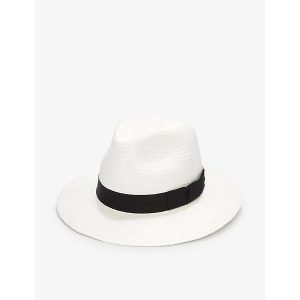  The White Company Christy contrast-band woven panama hat