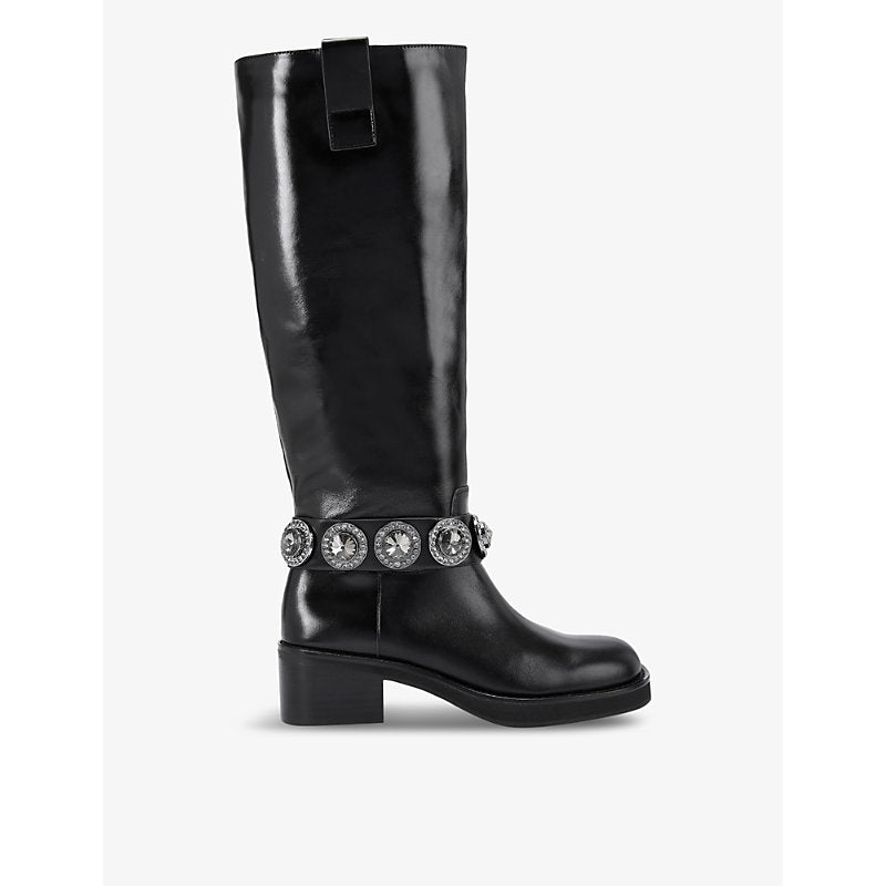 Kurt Geiger London Octavia jewel-embellished knee-high boots