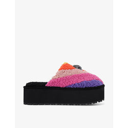 Kurt Geiger London Kensington eagle-embellished flat woven slippers