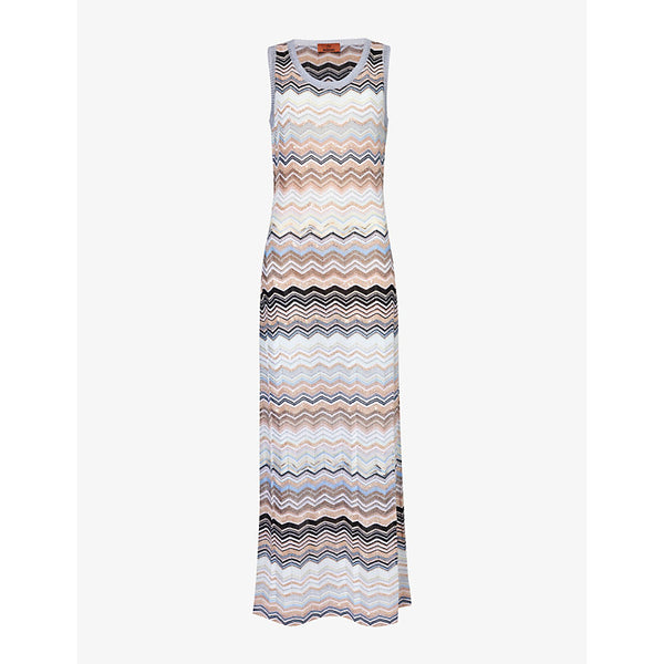 Missoni Sequin-embellished chevron-pattern maxi dress