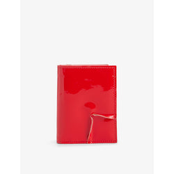  Comme Des Garcons Seam-effect patent-leather wallet