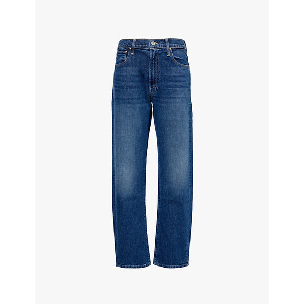  Mother The Ditcher Roller Sneak straight-leg mid-rise stretch-denim jeans