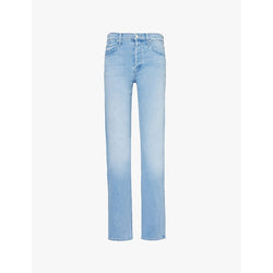  Mother The Tomcat Skimp straight-leg mid-rise stretch-denim jeans