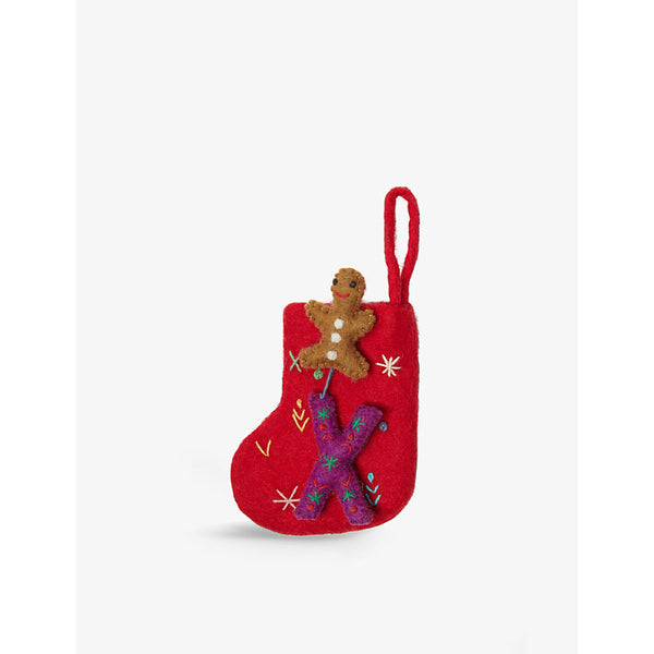 Selfridges Edit Mini Alphabet wool Christmas decoration 13cm