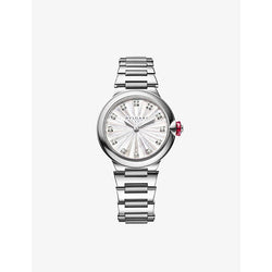 Bvlgari RE00006 Lvcea stainless-steel and 0.22ct diamond automatic watch