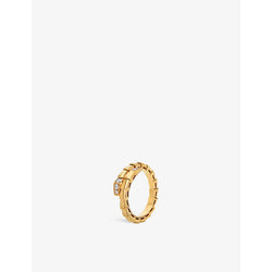 Bvlgari Serpenti Viper 18ct yellow-gold and 0.14ct brilliant-cut diamond ring