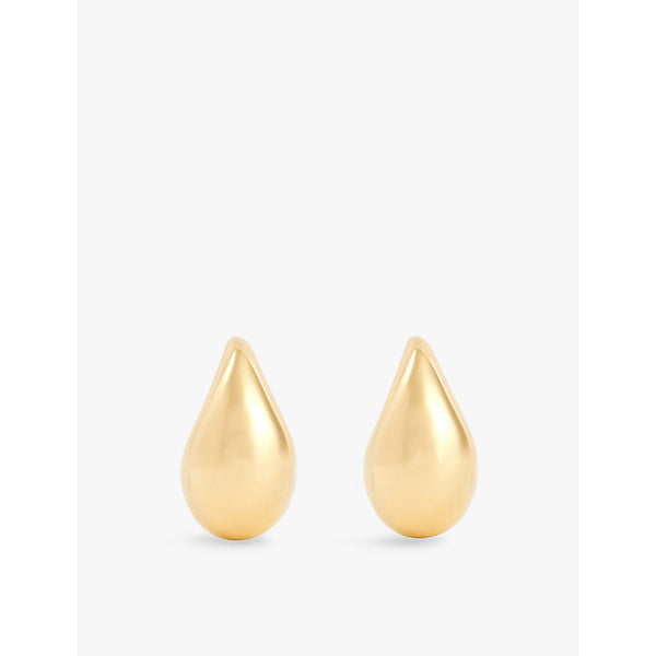 Bottega Veneta Drop yellow gold-plated 925 sterling silver earrings