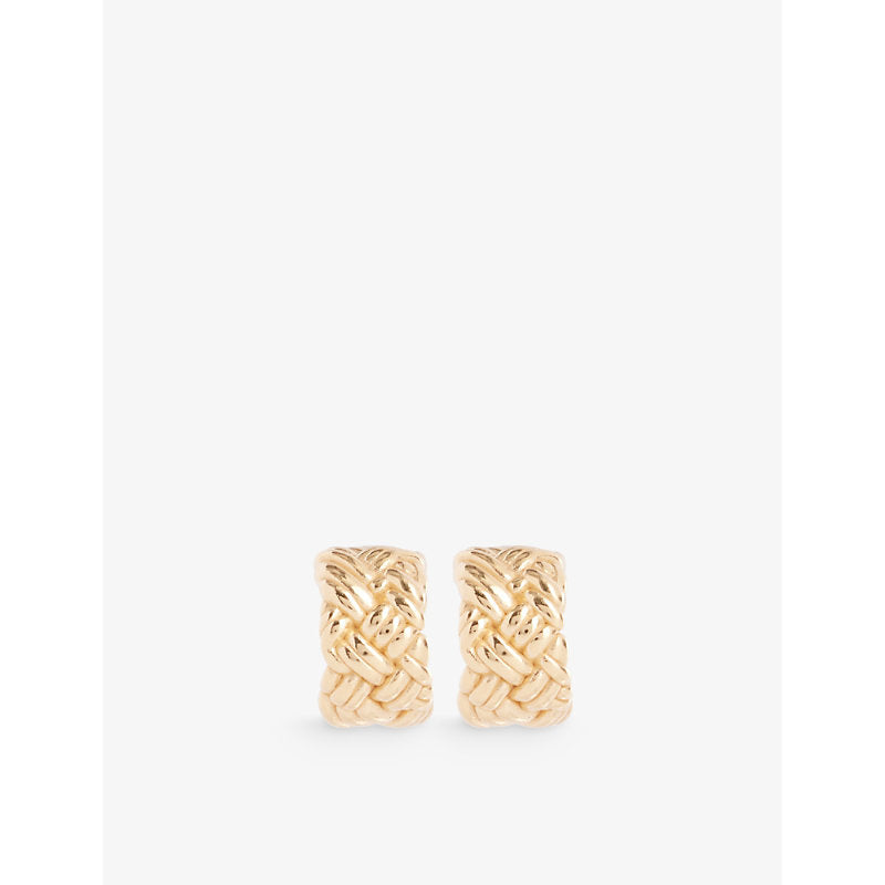 Womens Bottega Veneta Chain 18ct yellow gold-plated 925 sterling silver earrings