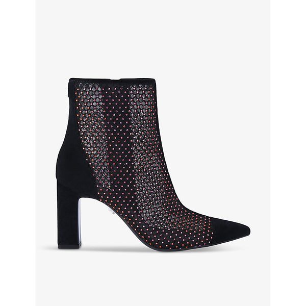 Carvela Hotsox crystal-embellished heeled faux-suede ankle boots