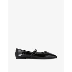 Kg Kurt Geiger Nina square-toe patent-leather ballet flats | Kg Kurt Geiger