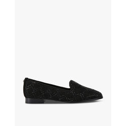 Carvela Kingsley rhinestone-embellished faux-suede loafers