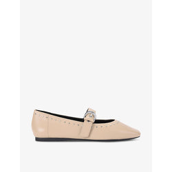 Kg Kurt Geiger Nico stud-embellished flat faux-leather ballet flats