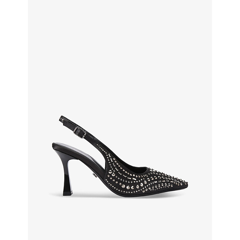 Womens Carvela Catwalk gem-embellished heeled woven slingbacks