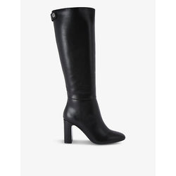 Carvela Jackpot block-heel faux-leather knee-high boots | Carvela