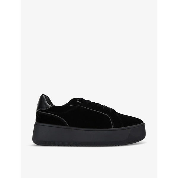 Kg Kurt Geiger Light velvet platform low-top trainers