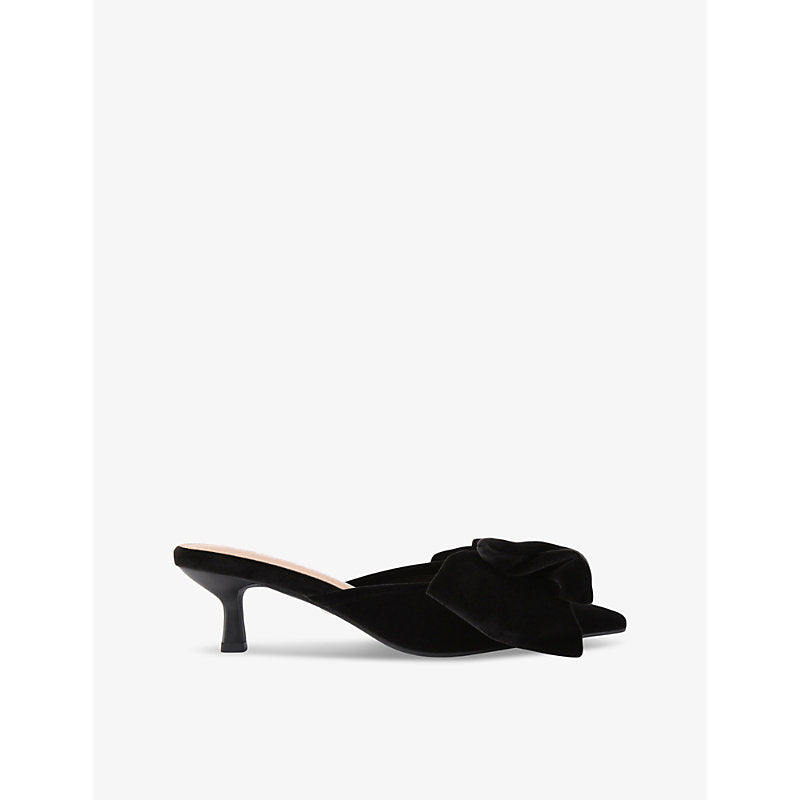 Kg Kurt Geiger Sophia bow-embellished heeled velvet mules