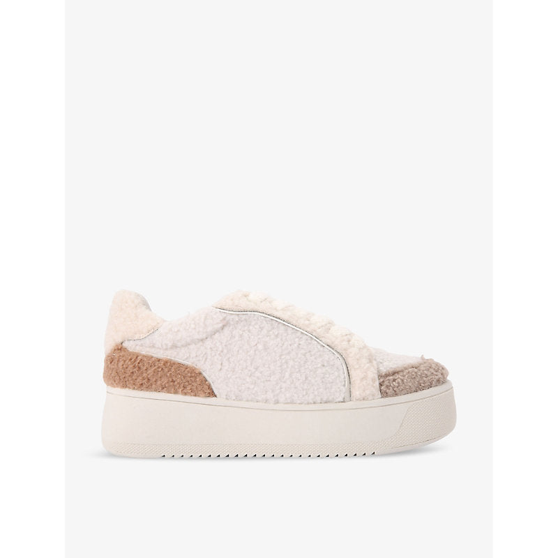 Kg Kurt Geiger Lighter logo-embellished faux-fur low-top trainers | Kg Kurt Geiger