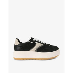 Kg Kurt Geiger Kick logo-badge faux-leather low-top trainers