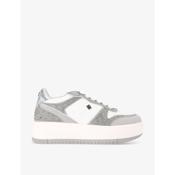 Kg Kurt Geiger Kick Skater gem-embellished faux-leather low-top trainers