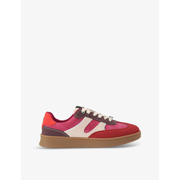 Kg Kurt Geiger Kindred contrast-panel faux-leather low-top trainers