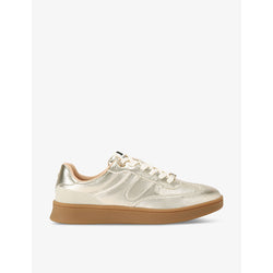  Kg Kurt Geiger Kindred metallic faux-leather low-top trainers