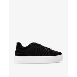 Kg Kurt Geiger Kingly quilted velvet low-top trainers | Kg Kurt Geiger