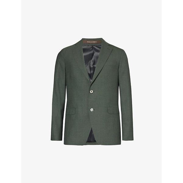  Oscar Jacobson Ego regular-fit single-breasted wool blazer