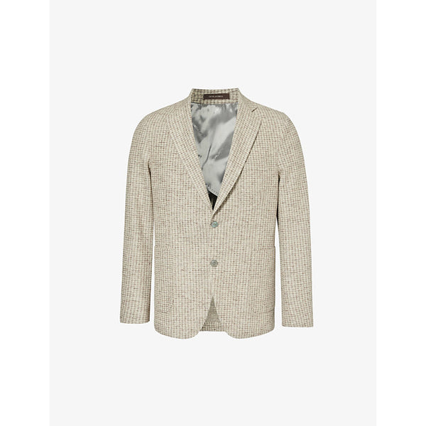  Oscar Jacobson Ferry patch-pocket single-breasted cotton-blend blazer