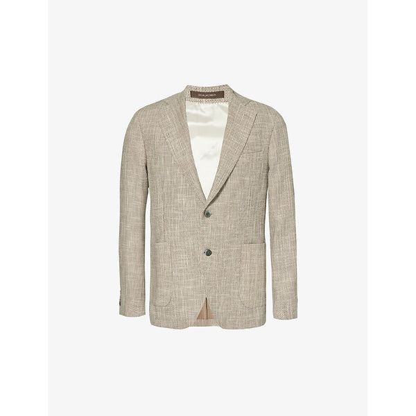  Oscar Jacobson Ferry patch-pocket single-breasted stretch-cotton blazer