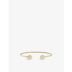 Boucheron Serpent Bohème 18ct yellow-gold and 0.27ct brilliant-cut diamond bangle bracelet