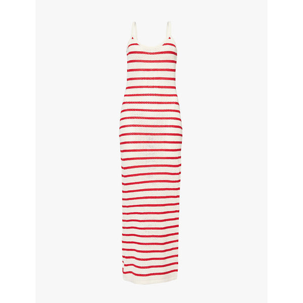 4Th & Reckless Brittany striped cotton-blend maxi dress