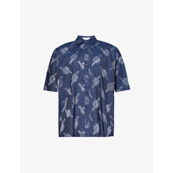  Daily Paper Salim logo-print cotton-blend shirt