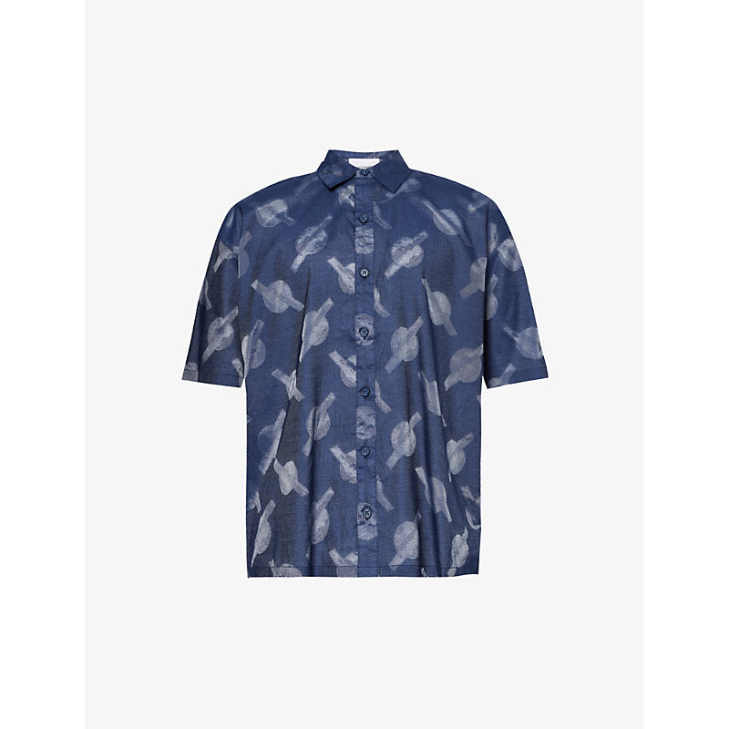  Daily Paper Salim logo-print cotton-blend shirt