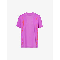  Adidas By Stella Mccartney Running brand-print stretch-recycled-polyester T-shirt