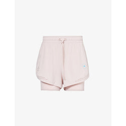  Adidas By Stella Mccartney Training graphic-print stretch-recycled-polyester shorts