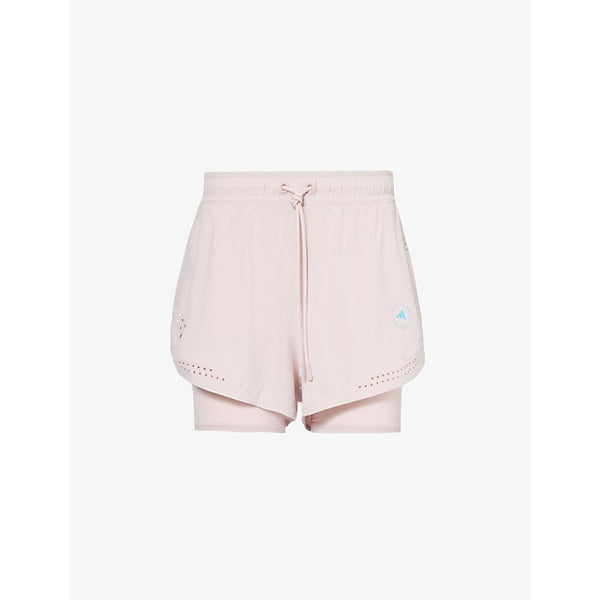  Adidas By Stella Mccartney Training graphic-print stretch-recycled-polyester shorts