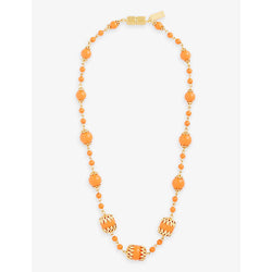  Rixo Nala gold-plated glass-blend beaded necklace