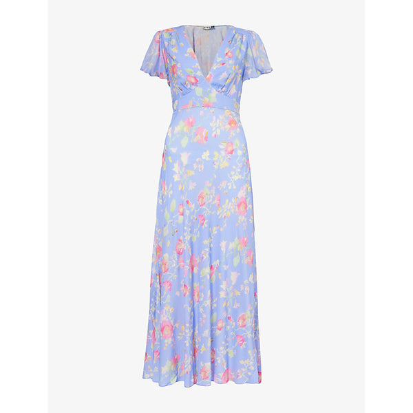 Rixo Florida floral-print woven midi dress | RIXO