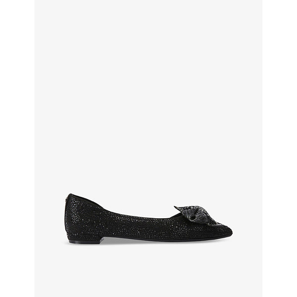 Carvela Regal bow crystal-embellished ballet flats | Carvela