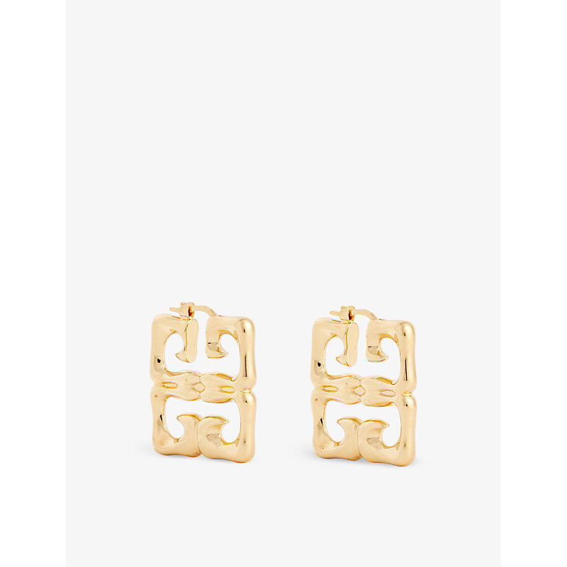 Givenchy 4G-motif gold-tone brass drop earrings