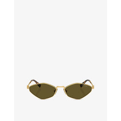  Miu Miu MU 56ZS irregular-frame metal sunglasses