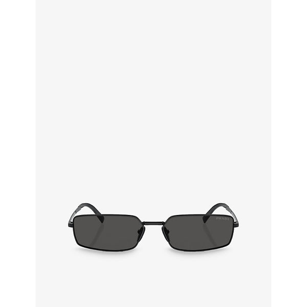 Prada PRA60S rectangle-frame metal sunglasses