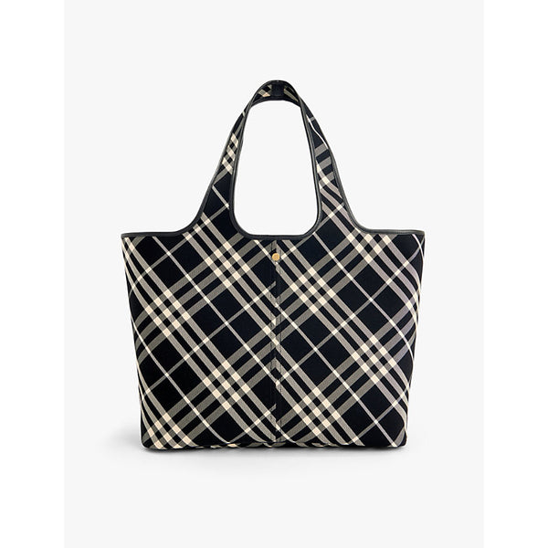 Burberry Check medium cotton tote bag