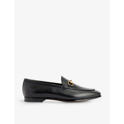  Gucci Jordaan Horsebit-embellished leather moccasins