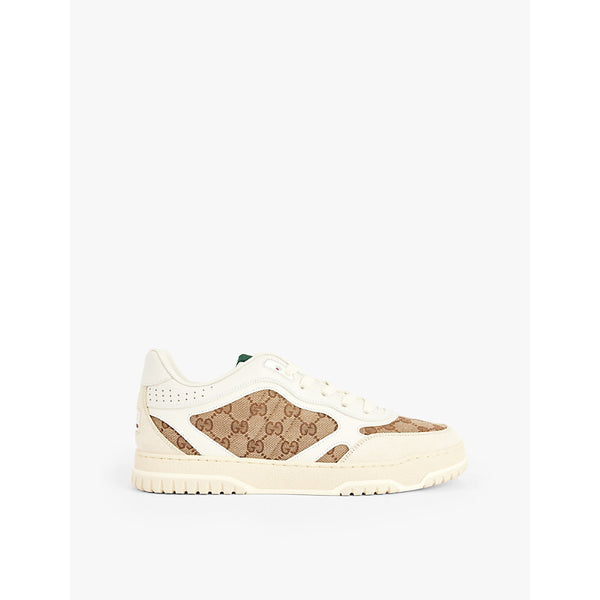 Gucci Re-Web GG-panel leather low-top trainers