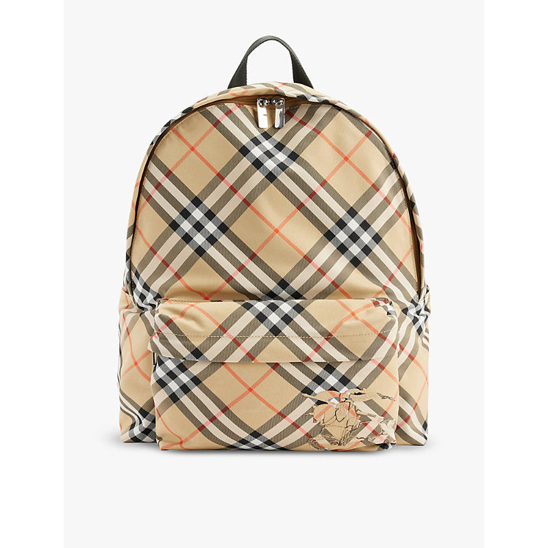  Burberry Essential checked woven backpack