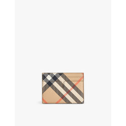 Burberry Sandon check-print coated-canvas card holder | Burberry