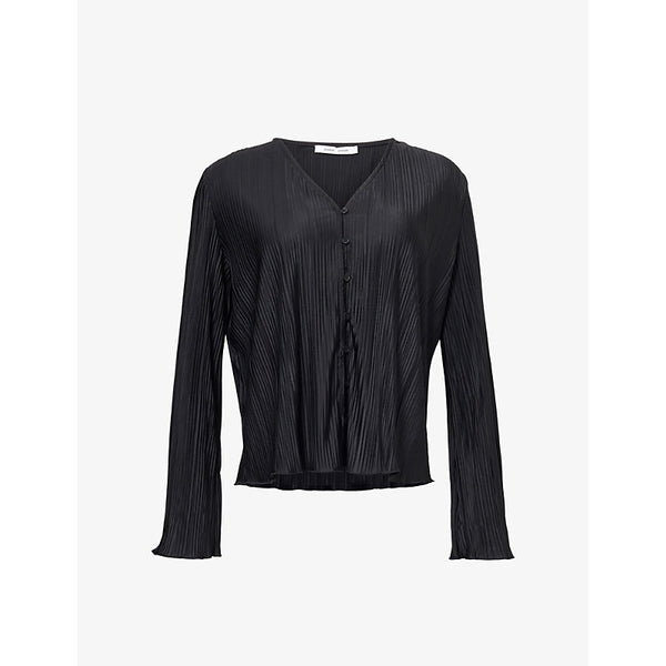  Samsoe Samsoe Sauma pleated stretch recycled-polyester blouse