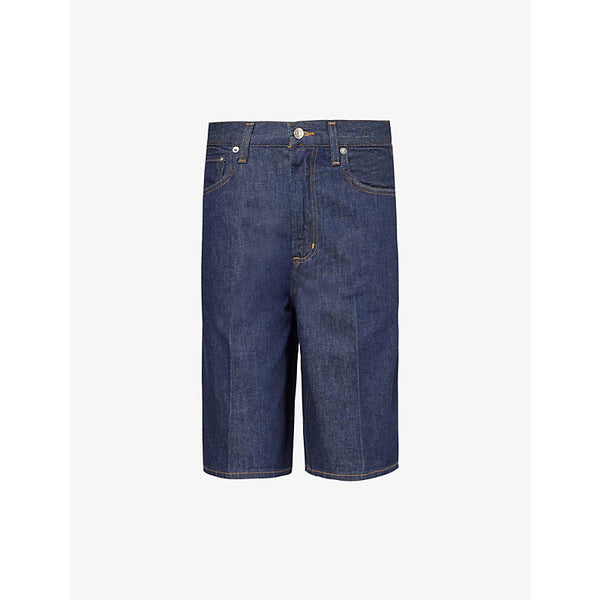 Agolde Nolan contrast-stitch denim shorts